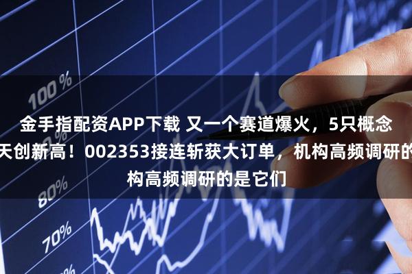 金手指配资APP下载 又一个赛道爆火，5只概念股同一天创新高！002353接连斩获大订单，机构高频调研的是它们