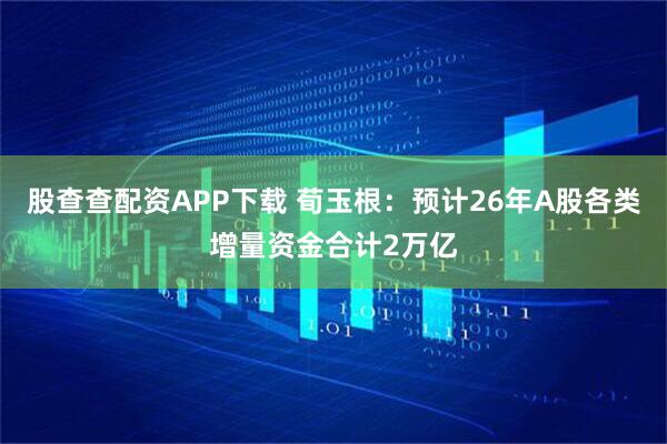 股查查配资APP下载 荀玉根：预计26年A股各类增量资金合计2万亿